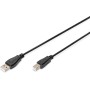 DIGITUS Cable de conexión USB 2.0 - 1,0 m - USB A (m) a USB A (m) - 480 Mbit/s - Compatible con USB - Negro