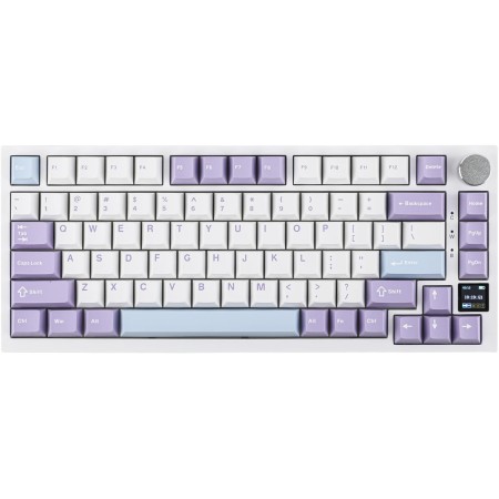 EPOMAKER Ajazz AK820 Pro 75% Gasket Teclado Mecánico Inalámbrico/Bluetooth/USB-C, Iluminación RGB, con TFT Pantalla y Foam