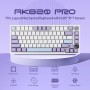 EPOMAKER Ajazz AK820 Pro 75% Gasket Teclado Mecánico Inalámbrico/Bluetooth/USB-C, Iluminación RGB, con TFT Pantalla y Foam