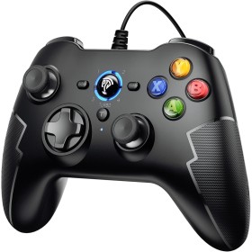 EasySMX Mandos PC - Controller PC PS3 con Cable 2M - Hall Trigger- Joystick con Doble Vibración - Turbo - Compatible con