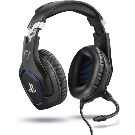 Trust Gaming Cascos PS4 y PS5 Auriculares de Gaming GXT 488 Forze-B, Licencia Oficial para Playstation, Micrófono Plegable,