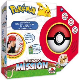 Borras - Pokémon Mission Juego de Mesa Interactivo, Conviertete en Entrenador Pokémon y Atrápalos a Todos. Juego de Entrenador,