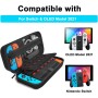 daydayup Funda para Switch Compatible con Nintendo Switch/Switch OLED, Funda de Transporte con 20 Cartuchos de Juego, Funda