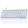 Dierya DK61se Teclado Mecánico Gaming Mini 60% Red Switch Mechanical Keyboard Retroiluminación Verde,Cable USB-Type C,Teclado