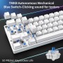 Dierya DK61se Teclado Mecánico Gaming Mini 60% Red Switch Mechanical Keyboard Retroiluminación Verde,Cable USB-Type C,Teclado