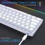 Dierya DK61se Teclado Mecánico Gaming Mini 60% Red Switch Mechanical Keyboard Retroiluminación Verde,Cable USB-Type C,Teclado