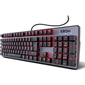 KROM Teclado Gaming Kernel -NXKROMKRNL - Teclado mecanico numerico, iluminacion LED RGB, 9 Efectos iluminacion, silencioso,