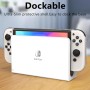 HEYSTOP Carcasa Switch OLED Dockable, Funda Protectora de TPU para Nintendo Switch OLED Modelo con 6 Agarres para el Pulgar,