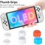 HEYSTOP Carcasa Switch OLED Dockable, Funda Protectora de TPU para Nintendo Switch OLED Modelo con 6 Agarres para el Pulgar,