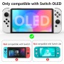 HEYSTOP Carcasa Switch OLED Dockable, Funda Protectora de TPU para Nintendo Switch OLED Modelo con 6 Agarres para el Pulgar,