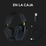 Logitech G435 Auriculares Inalámbricos LIGHTSPEED para Gaming,Ligeros, micrófono integrado, Batería de 18horas, Compatibles con