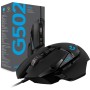 Logitech G502 HERO Ratón Gaming con Cable Alto Rendimiento, Captor HERO 25K, 25,600 DPI, RGB, Peso Personalizable, 11 Botones