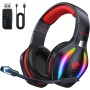 Fachixy FC100 Cascos Gaming para PS4/PS5/PC/Xbox One/Switch, Auriculares Gaming Cancelación de Ruido, Cascos con Microfono