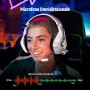 Cascos Gaming, Auriculares Gaming con Micrófono Rotatorio, Luz RGB, Premium Stereo, Orejeras Ligero Cómodo, para PS4 PS5 Xbox PC