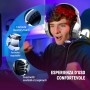 Cascos Gaming, Auriculares Gaming con Micrófono Rotatorio, Luz RGB, Premium Stereo, Orejeras Ligero Cómodo, para PS4 PS5 Xbox PC