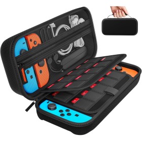 daydayup Funda para Switch Compatible con Nintendo Switch/Switch OLED, Funda de Transporte con 20 Cartuchos de Juego, Funda