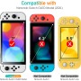 ivoler 4 Piezas Protector de Pantalla Compatible con Nintendo Switch OLED Modelo 7 pulgadas 2021 Modelo, Incluye Marco de