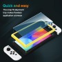 ivoler 4 Piezas Protector de Pantalla Compatible con Nintendo Switch OLED Modelo 7 pulgadas 2021 Modelo, Incluye Marco de