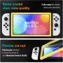 ivoler 4 Piezas Protector de Pantalla Compatible con Nintendo Switch OLED Modelo 7 pulgadas 2021 Modelo, Incluye Marco de