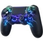 ECHTPower Mando para PS4, Mando Inalámbrico con Luces para PS4/Pro/Slim/PC, Batería de 1000mAH, Doble Vibración, Giroscopio,