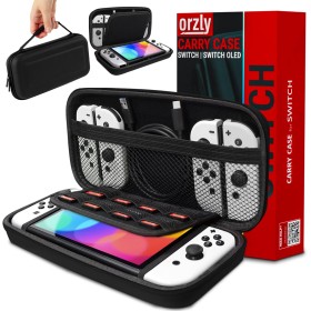 Orzly Estuche de Transporte Compatible con Switch OLED y Consola Switch Original - Estuche Protector de Viaje portátil rígido