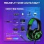 Pacrate Cascos Gaming para PS4/PS5/Xbox One/Nintendo Switch/PC, Auriculares Gaming con Microfono Cascos PS4, Cascos Gamer, Azul