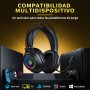 Tatybo Cascos Gaming para Ps4/Ps5/PC/XboxOne/Switch, Auriculares Gaming con Doble Diadema Adaptable, 3D Estéreo Sonido, Cascos