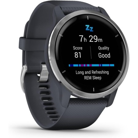 Garmin Venu 2 - Reloj inteligente con GPS, música y deportes, Azul Grafito, 45 mm