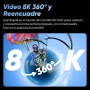 Insta360 X4 - Cámara de acción Impermeable 8K 360, Vídeo 4K Gran Angular, Efecto Selfie Stick Invisible, Protectores de Lente