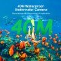 Surfola Cámara Deportiva 4K 30FPS, 20MP Videocámara de Casco WiFi con EIS Antivibración, Subacuática Buceo 40M con Micrófono