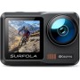 Surfola SF630 Cámara Deportiva 4K 60FPS, subacuática 40M Impermeable de Metal Desnudo 10M, WiFi, para Casco EIS, Videocámara de