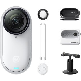 Insta360 GO 3S Blanco (64 GB) - Cámara Vlogging 4K, POV Manos Libres, Móntala Donde Quieras, Estabilización, 140 Min de batería,