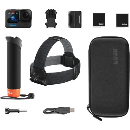 GoPro HERO12 Black Creator Edition: Incluye HERO12 Black, Volta (Agarre de batería, trípode, Control Remoto), Media Mod, Light