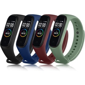 Tobfit 4 PCS Correas para Xiaomi Mi Band 4 / Xiaomi Mi Band 3 Mujer Hombre, Correa de Silicona, Pulseras de Repuesto Deportiva