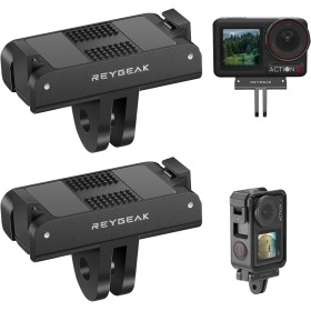 REYGEAK Soporte adaptador magnético para DJI Action 5 Pro Action 4/3 con conector adaptador para DJI Action 5 Pro/4/3, 2