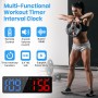 Manoive Temporizador de Gimnasio, 16.5" Grande Reloj de Pared Digital Temporizador de Intervalo LED con Countdown & Up