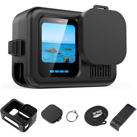 MotuTech - Funda para GoPro Hero 13 (kit de accesorios para Hero13, color negro y tapa lateral)