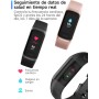 TOOBUR Pulsera Actividad Fitness con Pulsometro Monitor de Sueño 14 Modos Deportivos Impermeable Ip68 Cuenta Pasos Podometro