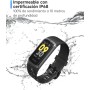 TOOBUR Pulsera Actividad Fitness con Pulsometro Monitor de Sueño 14 Modos Deportivos Impermeable Ip68 Cuenta Pasos Podometro