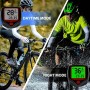 Ciclocomputador, Cuentakilometros Bicicleta 19 Funciones IP54 Resistente Al Agua, Velocímetro De Bicicleta con Pantalla LED de