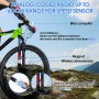 Ciclocomputador, Cuentakilometros Bicicleta 19 Funciones IP54 Resistente Al Agua, Velocímetro De Bicicleta con Pantalla LED de