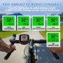 Ciclocomputador, Cuentakilometros Bicicleta 19 Funciones IP54 Resistente Al Agua, Velocímetro De Bicicleta con Pantalla LED de