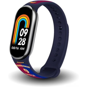 FIT & FUN Pulsera de Actividad Smart Band con Correa Licenciada @FC Barcelona - Monitor Ritmo Cardíaco, Notificaciones y