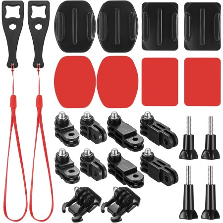 12-in-1 Adhesivos Soporte para GoPro Soportes Pegatinas Plano y Curvo, Soporte para Aasco de Cámara Kit, Soporte Camara Accion