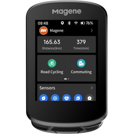 Magene C506 GPS Ciclocomputadore Inalámbrico, Pantalla Táctil a Color, Navegación por Mapa, WiFi&Bluetooth, Entrenamiento