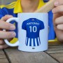 Taza de cerámica del Athletic personalizada con nombre y número más llavero camiseta personalizada del Athletic, regalos