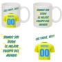 Taza personalizada de equipos de futbol - Regalos originales - Regalos futbol - Camiseta equipos de futbol - Personaliza tu taza