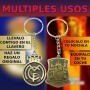 ADARPA Pack 2 Llaveros Real Madrid + Selección España | Llaveros dorados metálicos para aficionados del Madrid y del Futbol |