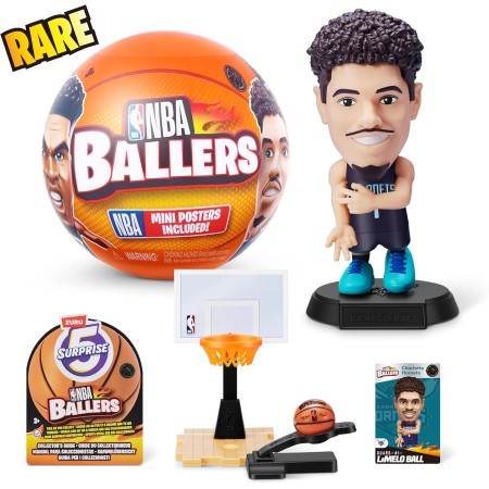 5 Surprise NBA Ballers by ZURU Surprise Unboxing Basketball Collectible Sports Toy For Boys (Single Capsule)