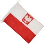 BANDERA NAUTICA de POLONIA CON AGUILA 45x30cm - Pabellón de conveniencia POLACA CON ARMAS 30 x 45 cm anillos - AZ FLAG